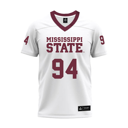Mississippi State - NCAA Football : Corey Clark - White Premium Football Jersey-0