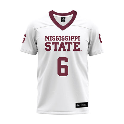 Mississippi State - NCAA Football : Bralan Womack - White Premium Football Jersey-0