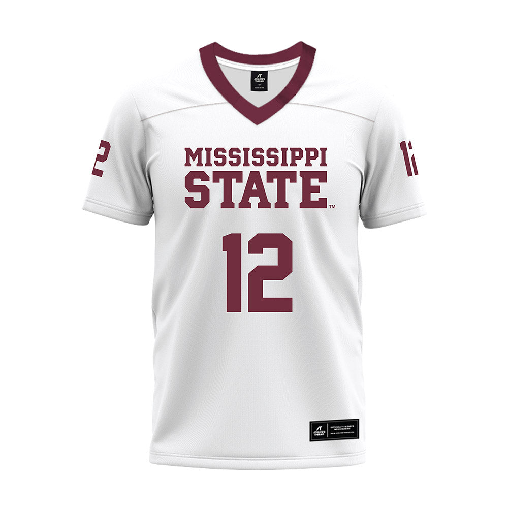 Mississippi State - NCAA Football : Matt Mayfield - White Premium Football Jersey-0