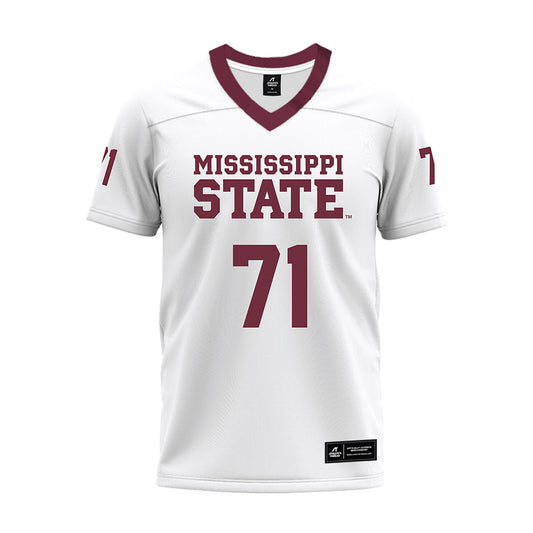 Mississippi State - NCAA Football : Saquon Miles - White Premium Football Jersey-0