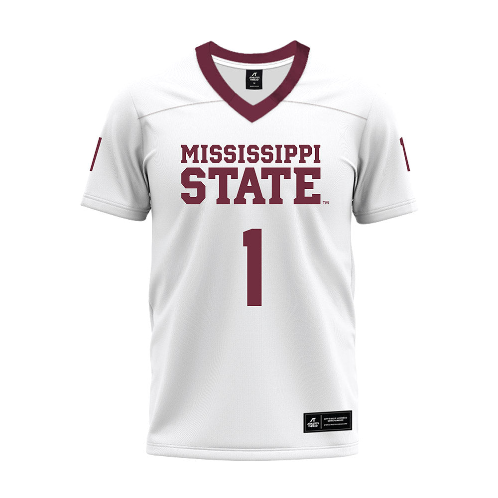 Mississippi State - NCAA Football : Kelley Jones - White Premium Football Jersey-0