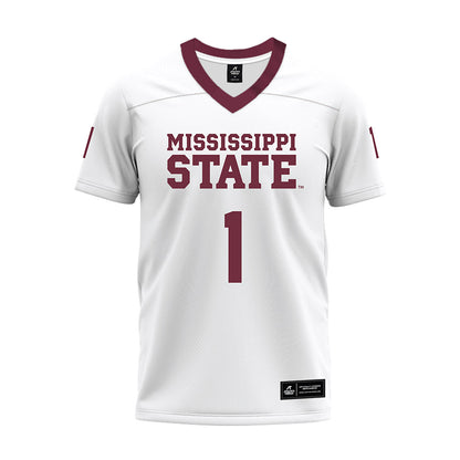 Mississippi State - NCAA Football : Kelley Jones - White Premium Football Jersey-0