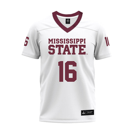 Mississippi State - NCAA Football : Jayden Cration - White Premium Football Jersey-0