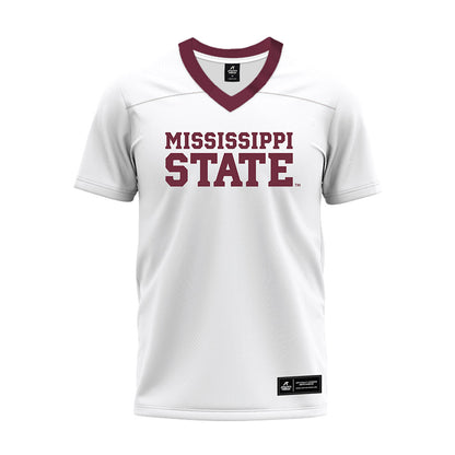 Mississippi State - NCAA Football : Dealyn Evans - White Premium Football Jersey-0
