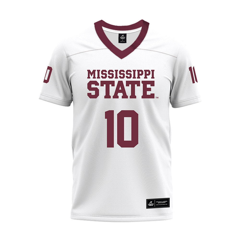 Mississippi State - NCAA Football : Bull Mitchell - White Premium Football Jersey-0