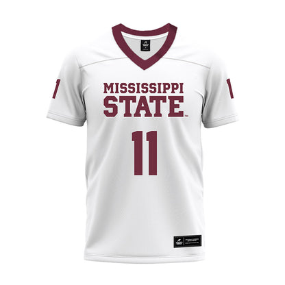 Mississippi State - NCAA Football : Tj Lockhart - White Premium Football Jersey-0
