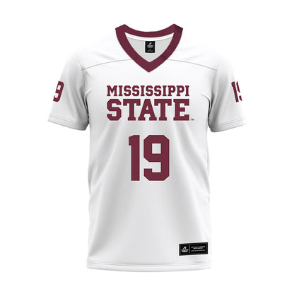 Mississippi State - NCAA Football : Keymian Henderson - White Premium Football Jersey-0