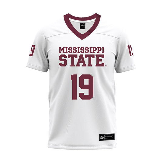 Mississippi State - NCAA Football : Keymian Henderson - White Premium Football Jersey-0