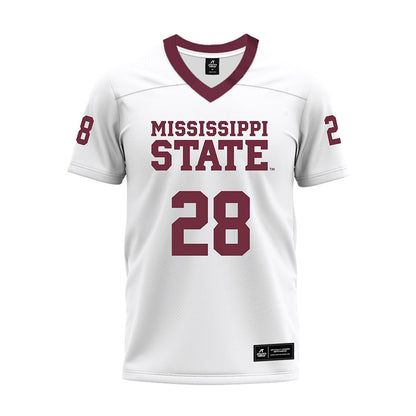 Mississippi State - NCAA Football : Tanner Johnson - White Premium Football Jersey-0