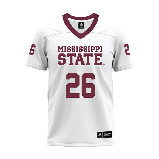 Mississippi State - NCAA Football : Jamroc Grimsley - White Premium Football Jersey-0