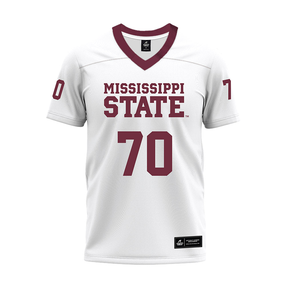 Mississippi State - NCAA Football : Breyden Turnage - White Premium Football Jersey-0
