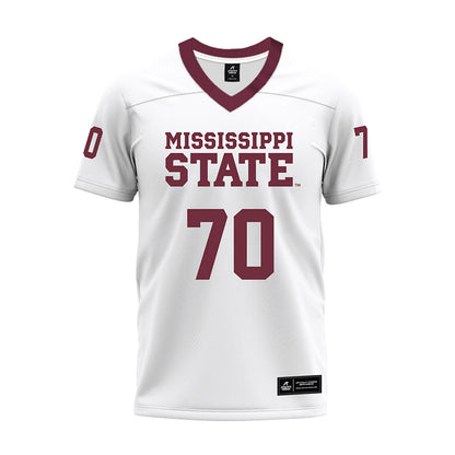 Mississippi State - NCAA Football : Breyden Turnage - White Premium Football Jersey-0