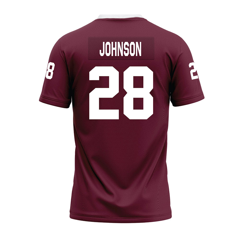 Mississippi State - NCAA Football : Tanner Johnson - Maroon Premium Football Jersey-1