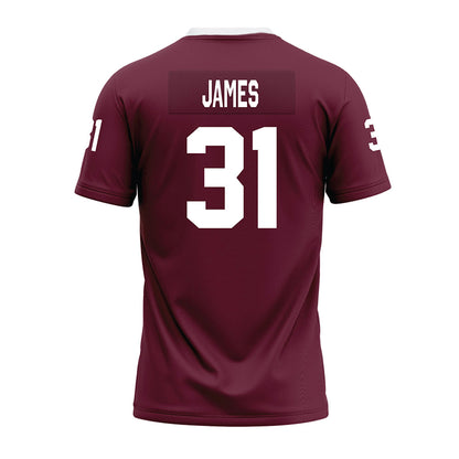 Mississippi State - NCAA Football : Lakendrick James - Maroon Premium Football Jersey-1