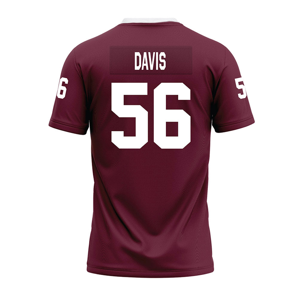 Mississippi State - NCAA Football : Wesley Davis - Maroon Premium Football Jersey-1