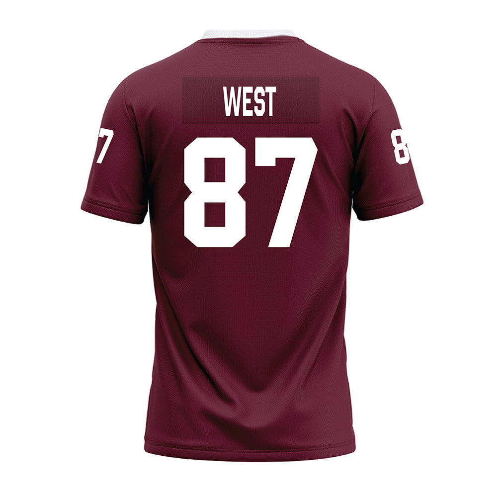Mississippi State - NCAA Football : Sam West - Maroon Premium Football Jersey-1