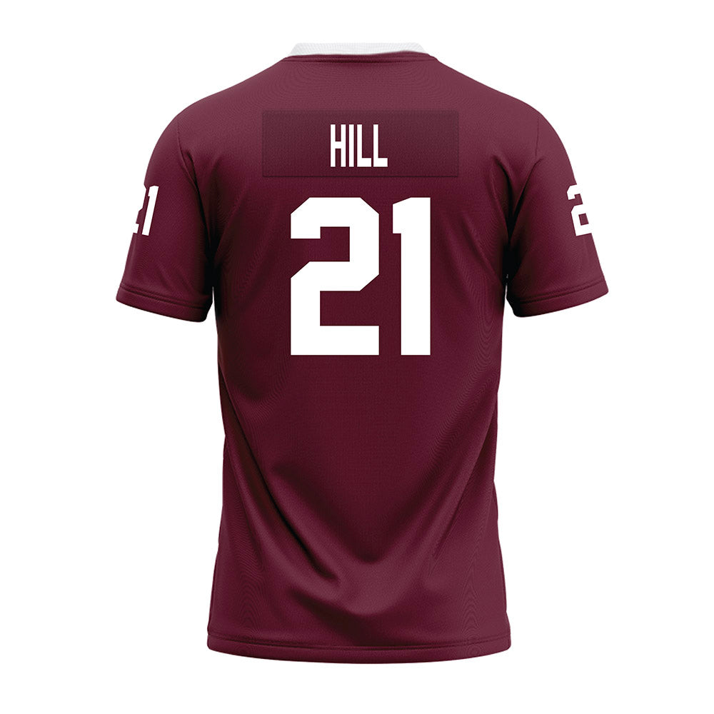Mississippi State - NCAA Football : J.J. Hill - Maroon Premium Football Jersey-1