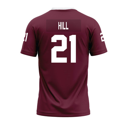 Mississippi State - NCAA Football : J.J. Hill - Maroon Premium Football Jersey-1