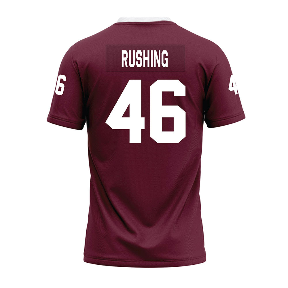 Mississippi State - NCAA Football : Kyle Rushing - Maroon Premium Football Jersey-1