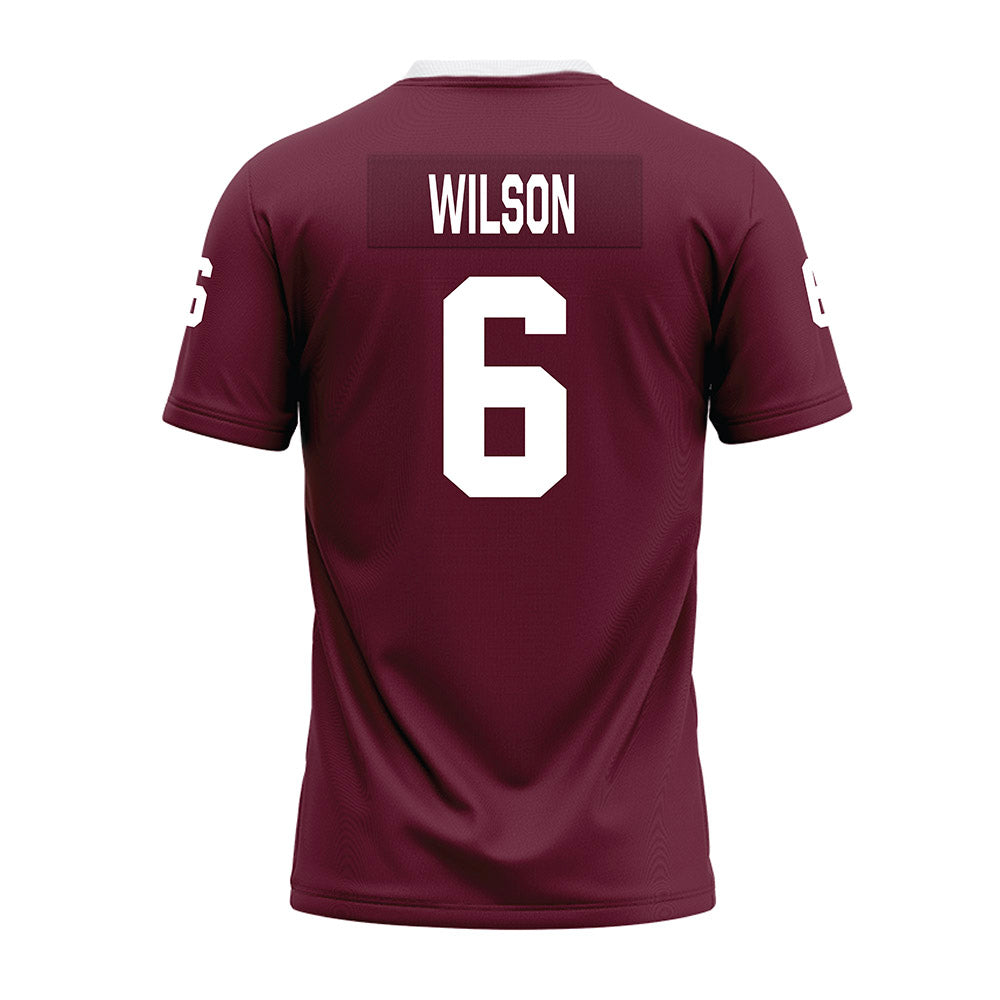 Mississippi State - NCAA Football : Kolin Wilson - Maroon Premium Football Jersey-1