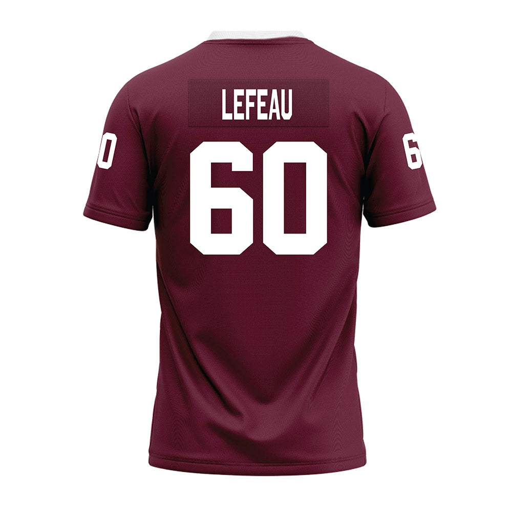 Mississippi State - NCAA Football : Matthew Lefeau - Maroon Premium Football Jersey-1