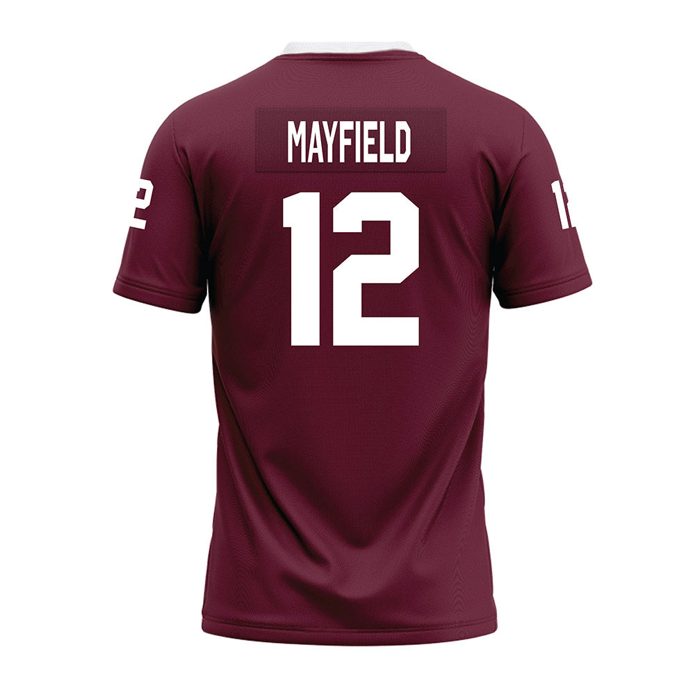 Mississippi State - NCAA Football : Matt Mayfield - Maroon Premium Football Jersey-1