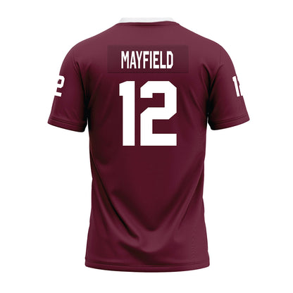 Mississippi State - NCAA Football : Matt Mayfield - Maroon Premium Football Jersey-1