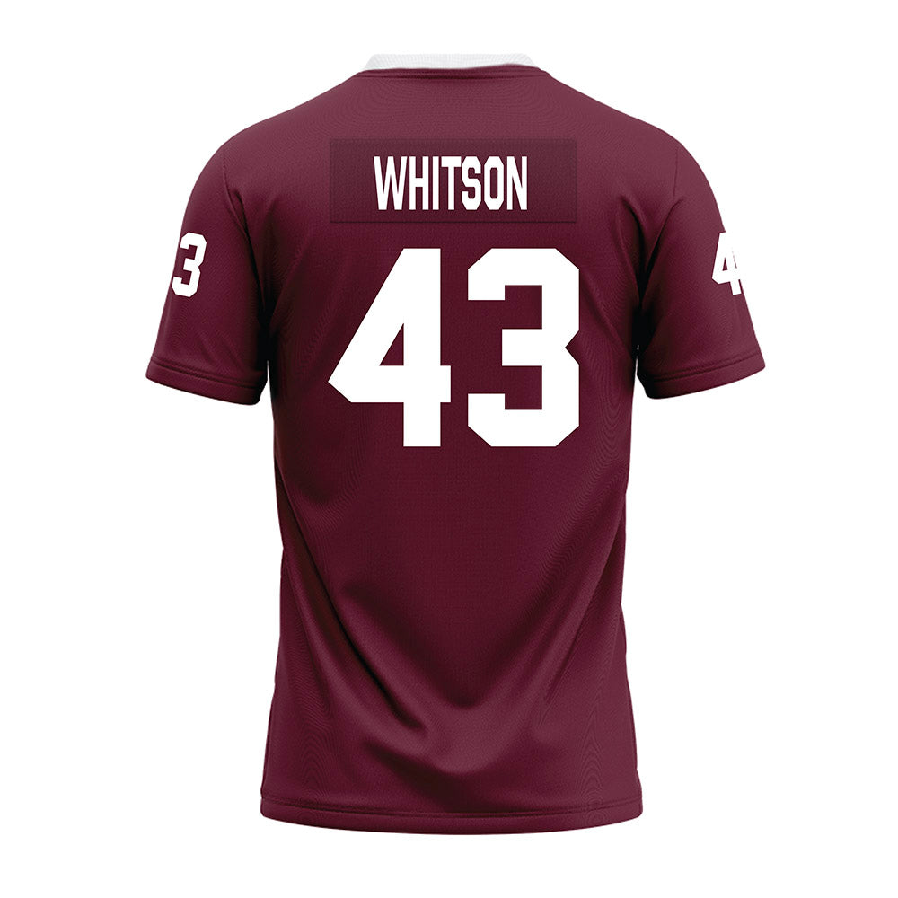 Mississippi State - NCAA Football : Will Whitson - Maroon Premium Football Jersey-1