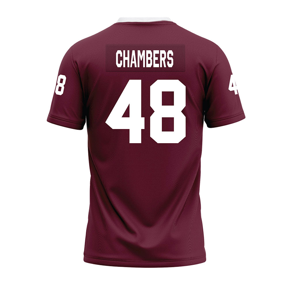 Mississippi State - NCAA Football : Hayden Chambers - Maroon Premium Football Jersey-1