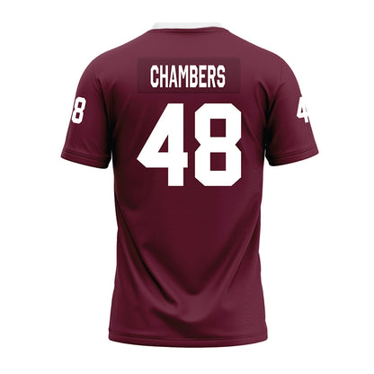 Mississippi State - NCAA Football : Hayden Chambers - Maroon Premium Football Jersey-1