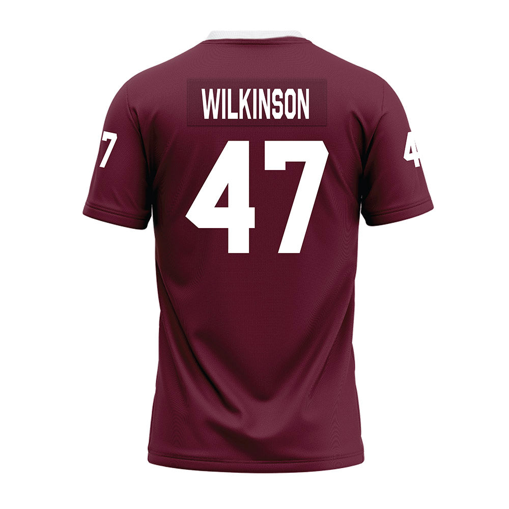 Mississippi State - NCAA Football : William Wilkinson - Maroon Premium Football Jersey-1