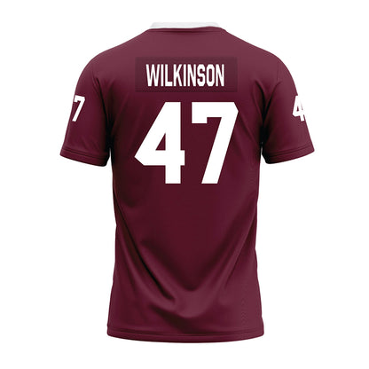 Mississippi State - NCAA Football : William Wilkinson - Maroon Premium Football Jersey-1