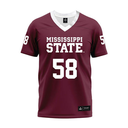 Mississippi State - NCAA Football : Miles Mcvay - Maroon Premium Football Jersey-0