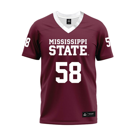 Mississippi State - NCAA Football : Miles Mcvay - Maroon Premium Football Jersey-0