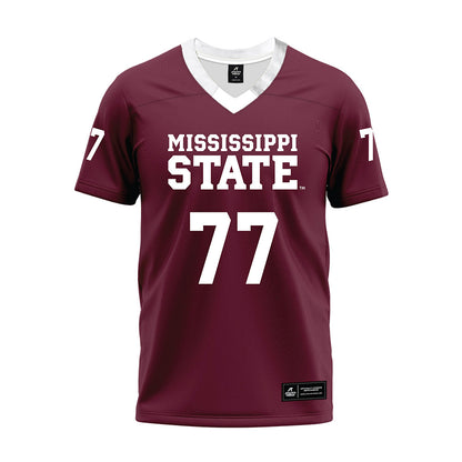 Mississippi State - NCAA Football : Tyler Lockhart - Maroon Premium Football Jersey-0