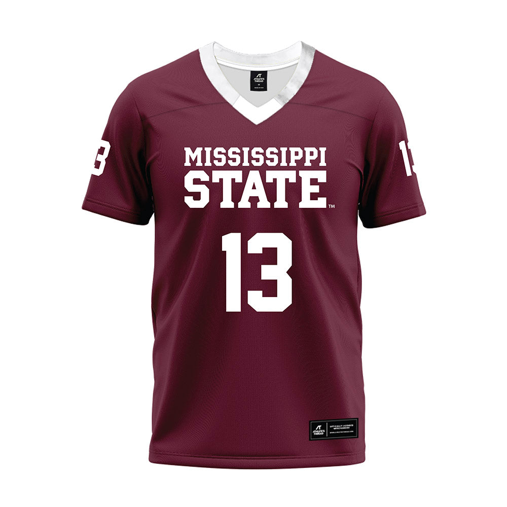 Mississippi State - NCAA Football : Sanfrisco Magee - Maroon Premium Football Jersey-0