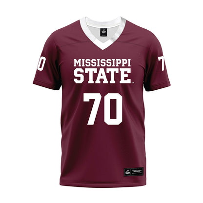 Mississippi State - NCAA Football : Breyden Turnage - Maroon Premium Football Jersey-0