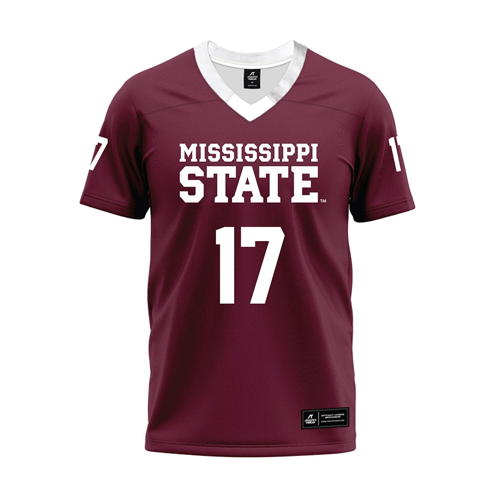 Mississippi State - NCAA Football : Kyle Johnson - Maroon Premium Football Jersey-0