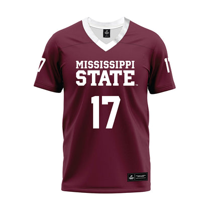 Mississippi State - NCAA Football : Kyle Johnson - Maroon Premium Football Jersey-0