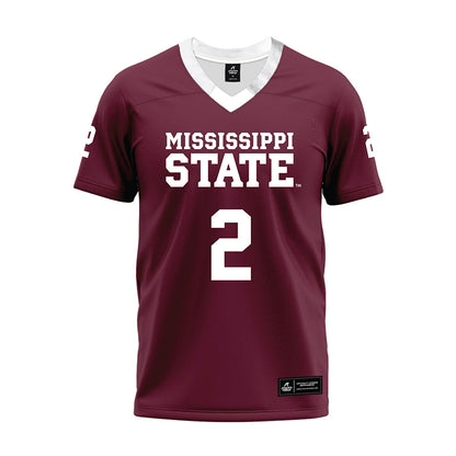 Mississippi State - NCAA Football : Isaac Smith - Maroon Premium Football Jersey-0