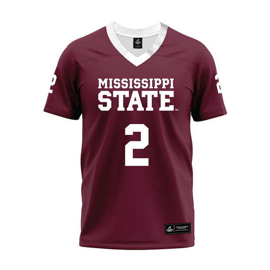 Mississippi State - NCAA Football : Isaac Smith - Maroon Premium Football Jersey-0
