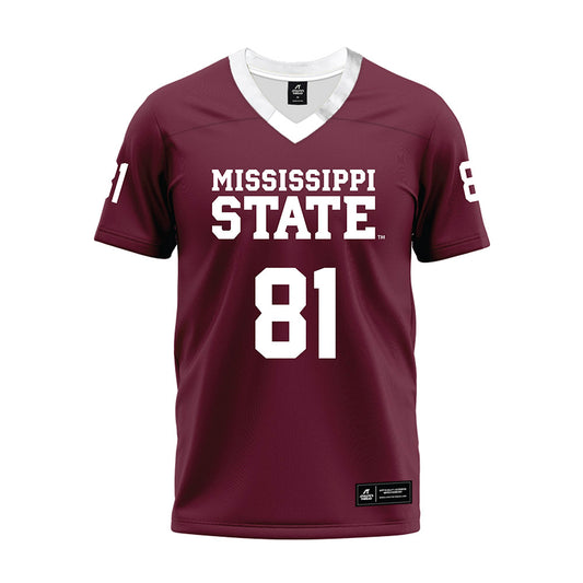 Mississippi State - NCAA Football : Bull Mitchell - Maroon Premium Football Jersey-0