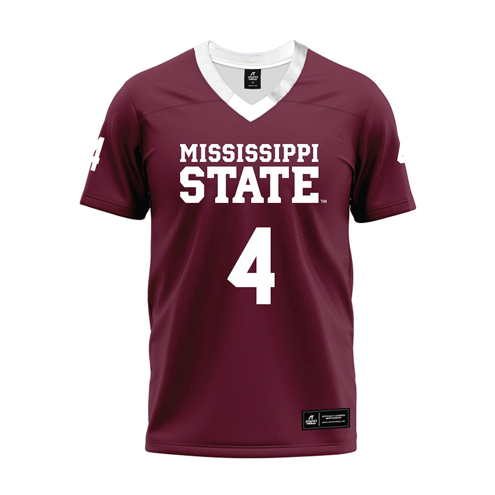 Mississippi State - NCAA Football : Zayion Cotton - Maroon Premium Football Jersey-0