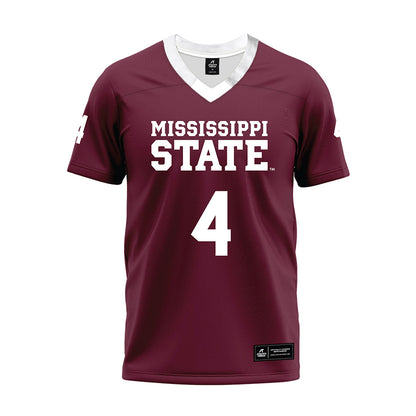 Mississippi State - NCAA Football : Zayion Cotton - Maroon Premium Football Jersey-0