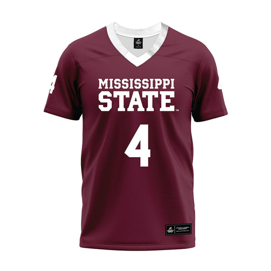 Mississippi State - NCAA Football : Zayion Cotton - Maroon Premium Football Jersey-0