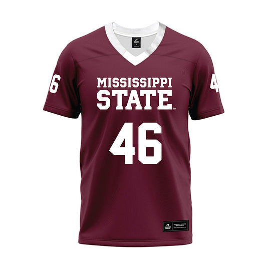 Mississippi State - NCAA Football : Kyle Rushing - Maroon Premium Football Jersey-0