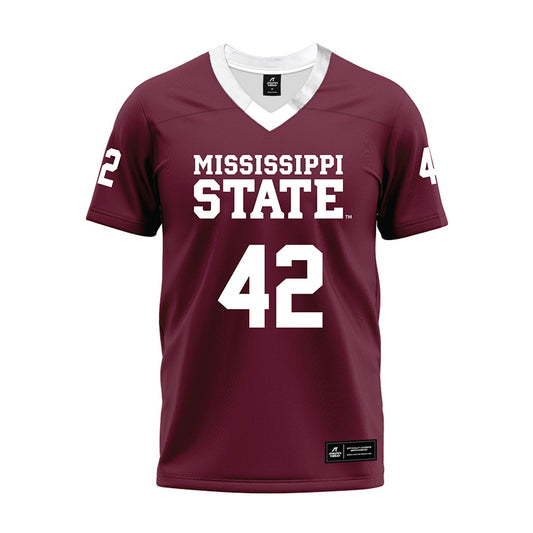 Mississippi State - NCAA Football : DJ Reed - Maroon Premium Football Jersey-0
