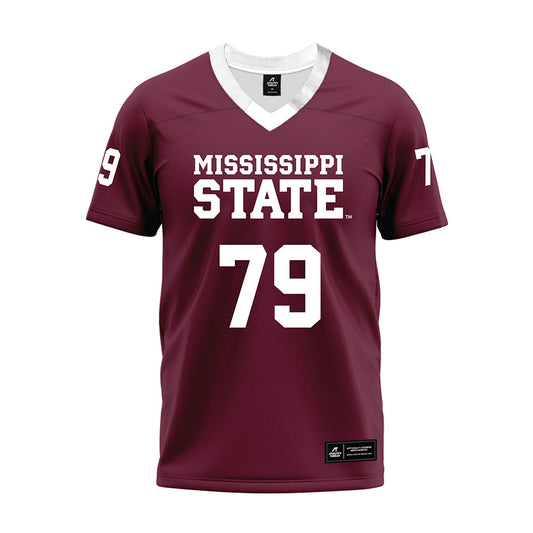 Mississippi State - NCAA Football : Dalton Toothman - Maroon Premium Football Jersey-0