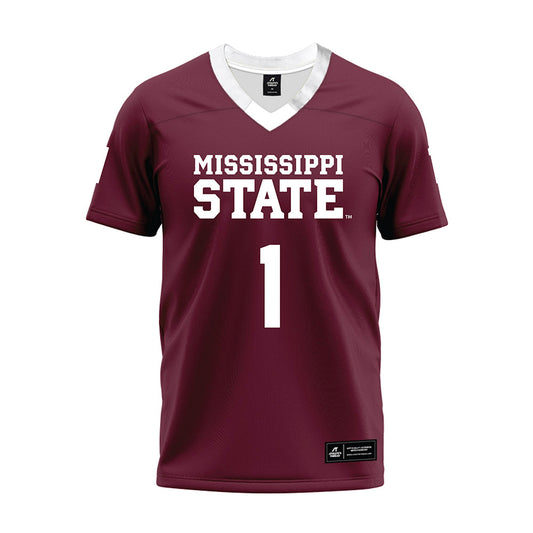 Mississippi State - NCAA Football : KaMario Taylor - Maroon Premium Football Jersey-0