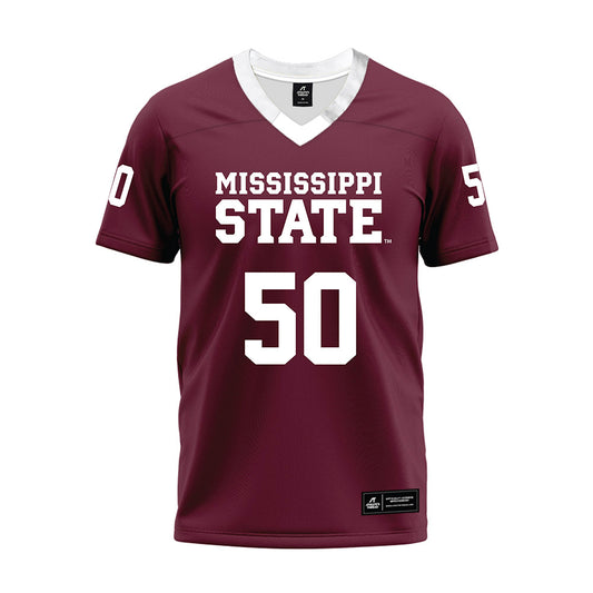 Mississippi State - NCAA Football : Tabias Hinton - Maroon Premium Football Jersey-0